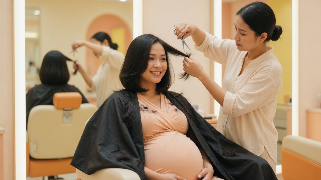 Bà bầu có được cắt tóc không? Giải đáp từ góc nhìn khoa học